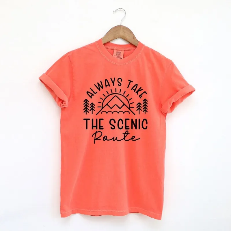 Take the Scenic Route Horizon Garment Dyed Tee made by Zulily