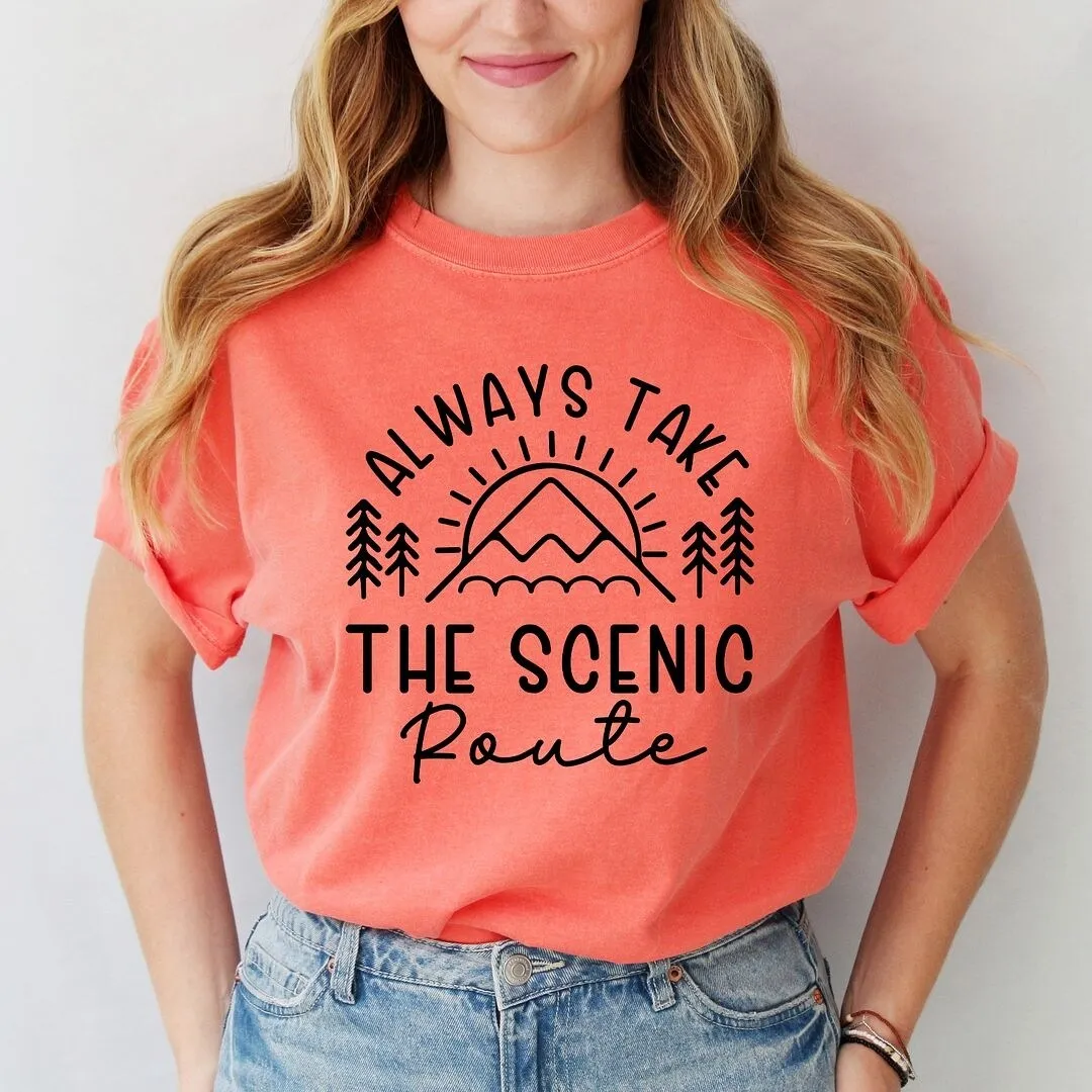 Take the Scenic Route Horizon Garment Dyed Tee sold by Zulily product image thumbnail 2