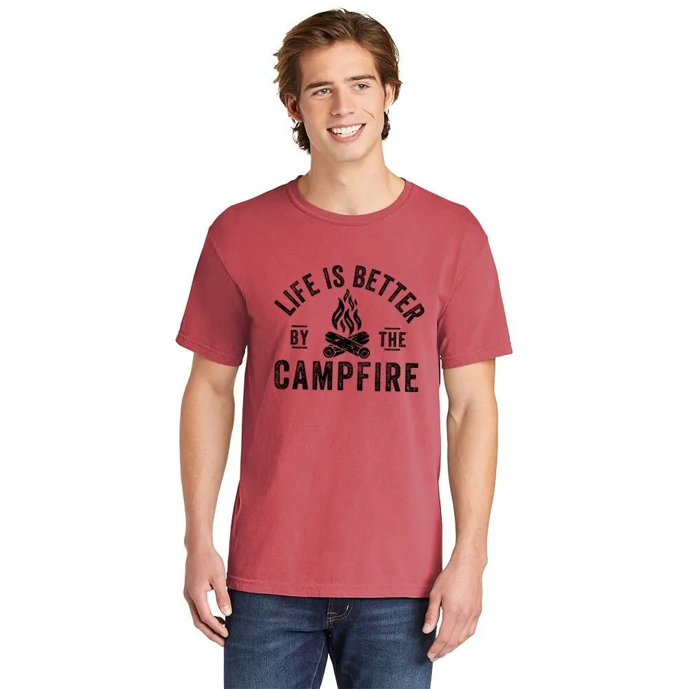 Life is Better by the Campfire (Men's) Garment Dyed Tee sold by Zulily product image thumbnail 2