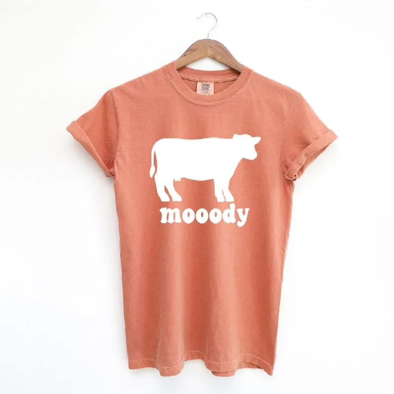Moody Cow Garment Dyed Tee sold by Zulily