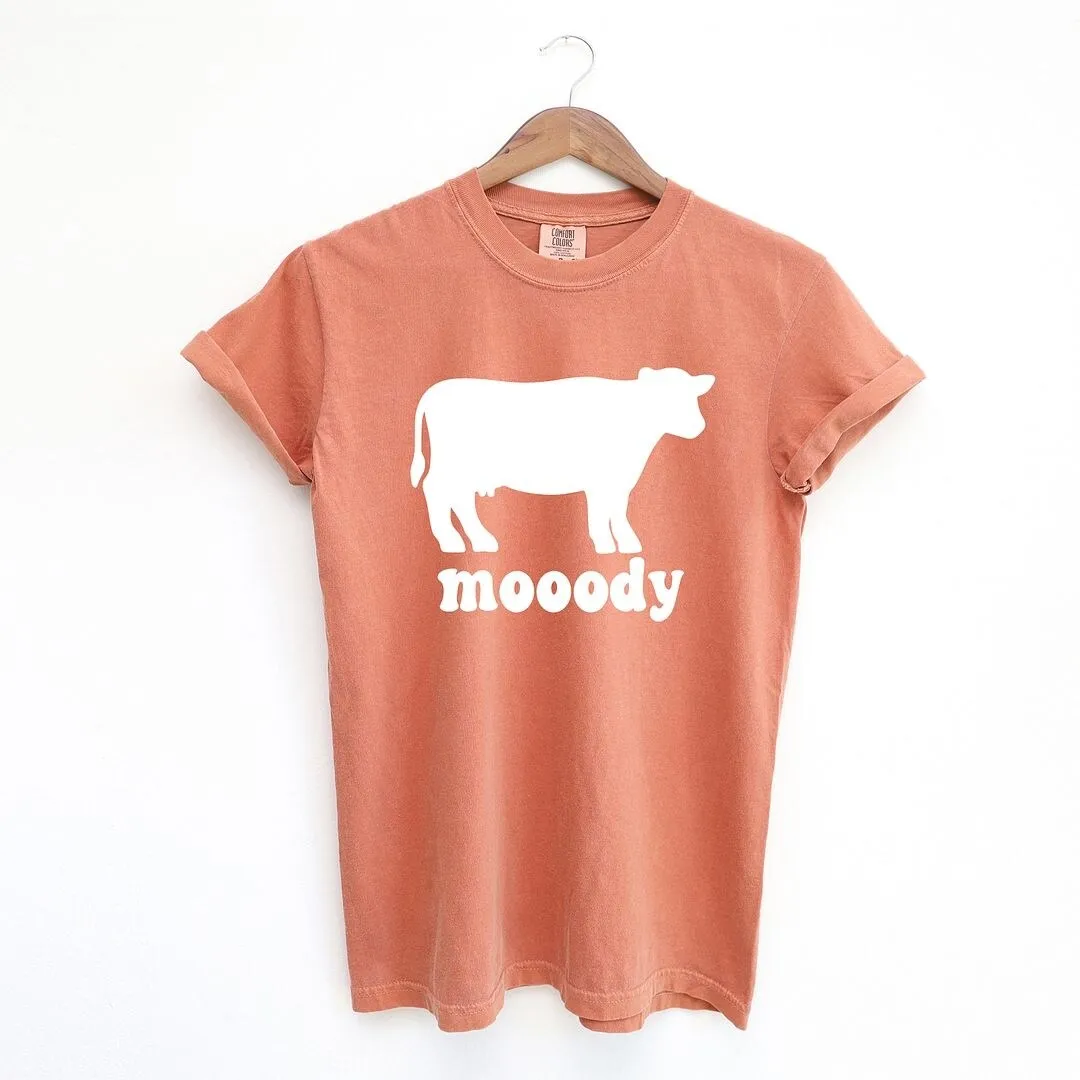 Moody Cow Garment Dyed Tee sold by Zulily