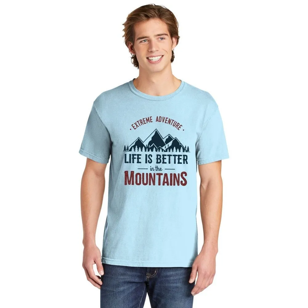 Life Is Better in the Mountains Colorful (Men's) Garment Dyed Tee sold by Zulily product image thumbnail 2