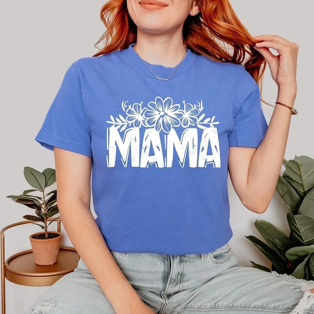 Mama Topped with Flowers Garment Dyed Tee sold by Zulily product image thumbnail 3