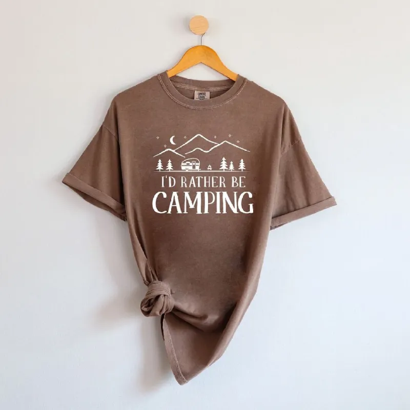 Rather Be Camping Camper Garment Dyed Tee sold by Zulily