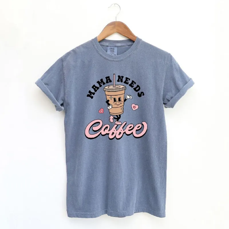 Retro Mama Needs Coffee Garment Dyed Tee sold by Zulily