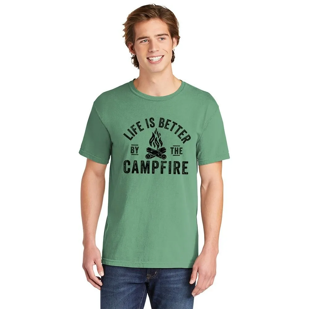 Life is Better by the Campfire (Men's) Garment Dyed Tee sold by Zulily product image thumbnail 2