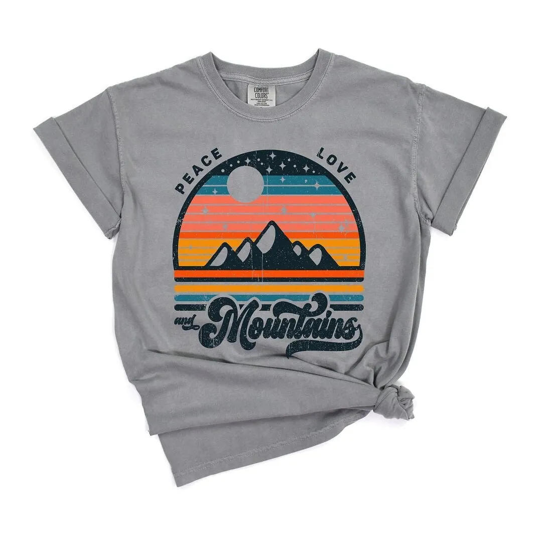 Peace Love and Mountains Garment Dyed Tee sold by Zulily product image thumbnail 2