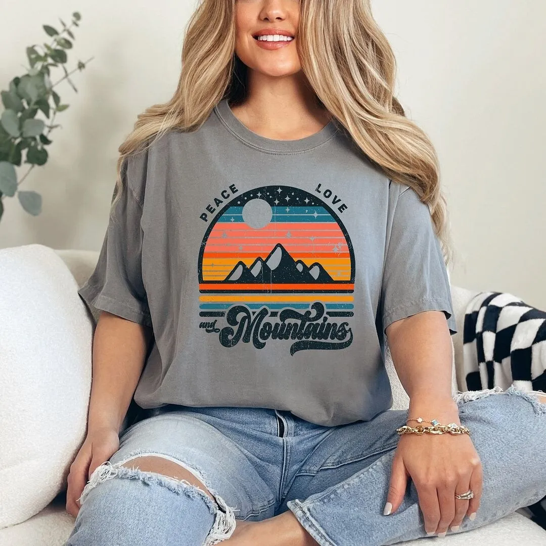 Peace Love and Mountains Garment Dyed Tee sold by Zulily product image thumbnail 3