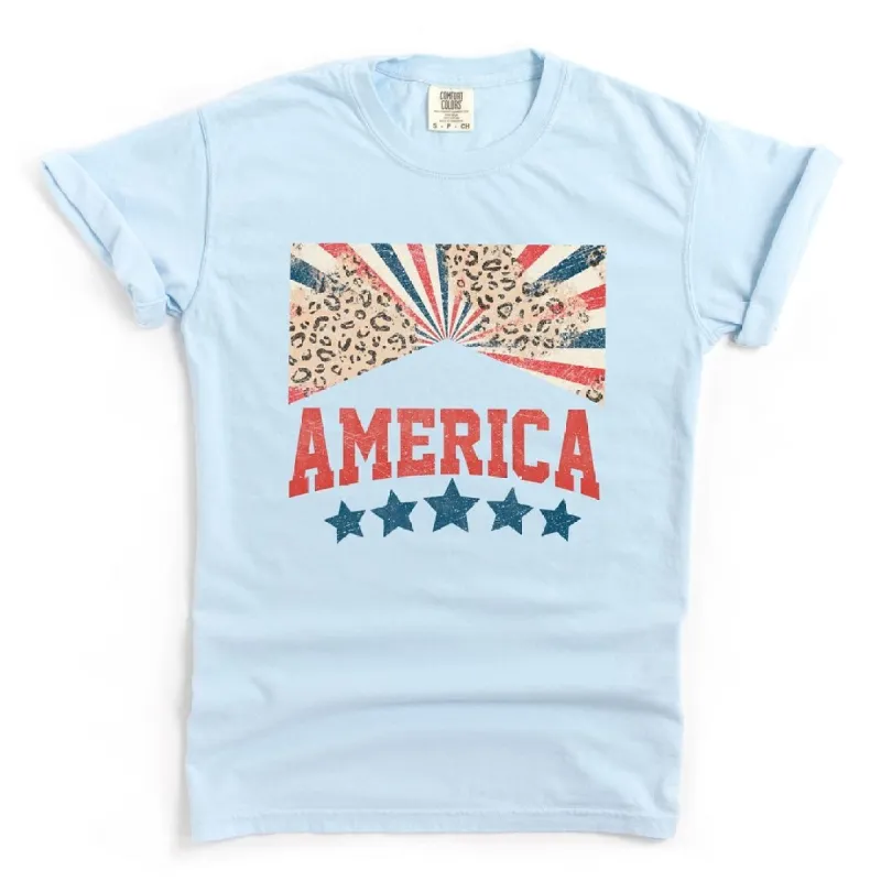America Stars Leopard Garment Dyed Tee sold by Zulily