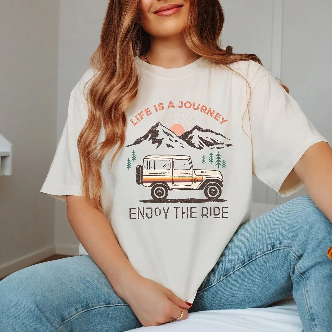 Life Is A Journey Garment Dyed Tee sold by Zulily product image thumbnail 2