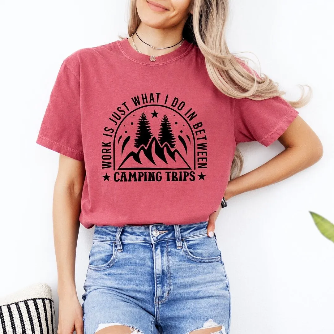 Work Between Camping Trips Garment Dyed Tee sold by Zulily product image thumbnail 2