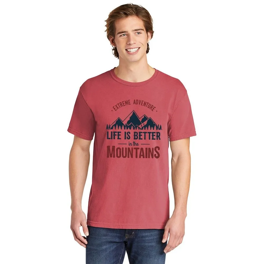 Life Is Better in the Mountains Colorful (Men's) Garment Dyed Tee sold by Zulily product image thumbnail 2