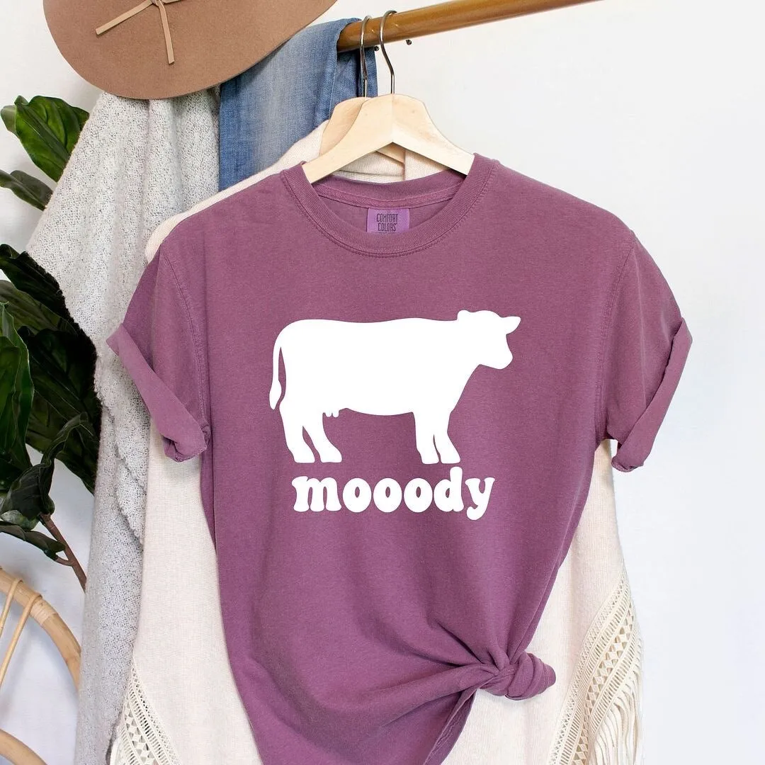 Moody Cow Garment Dyed Tee sold by Zulily