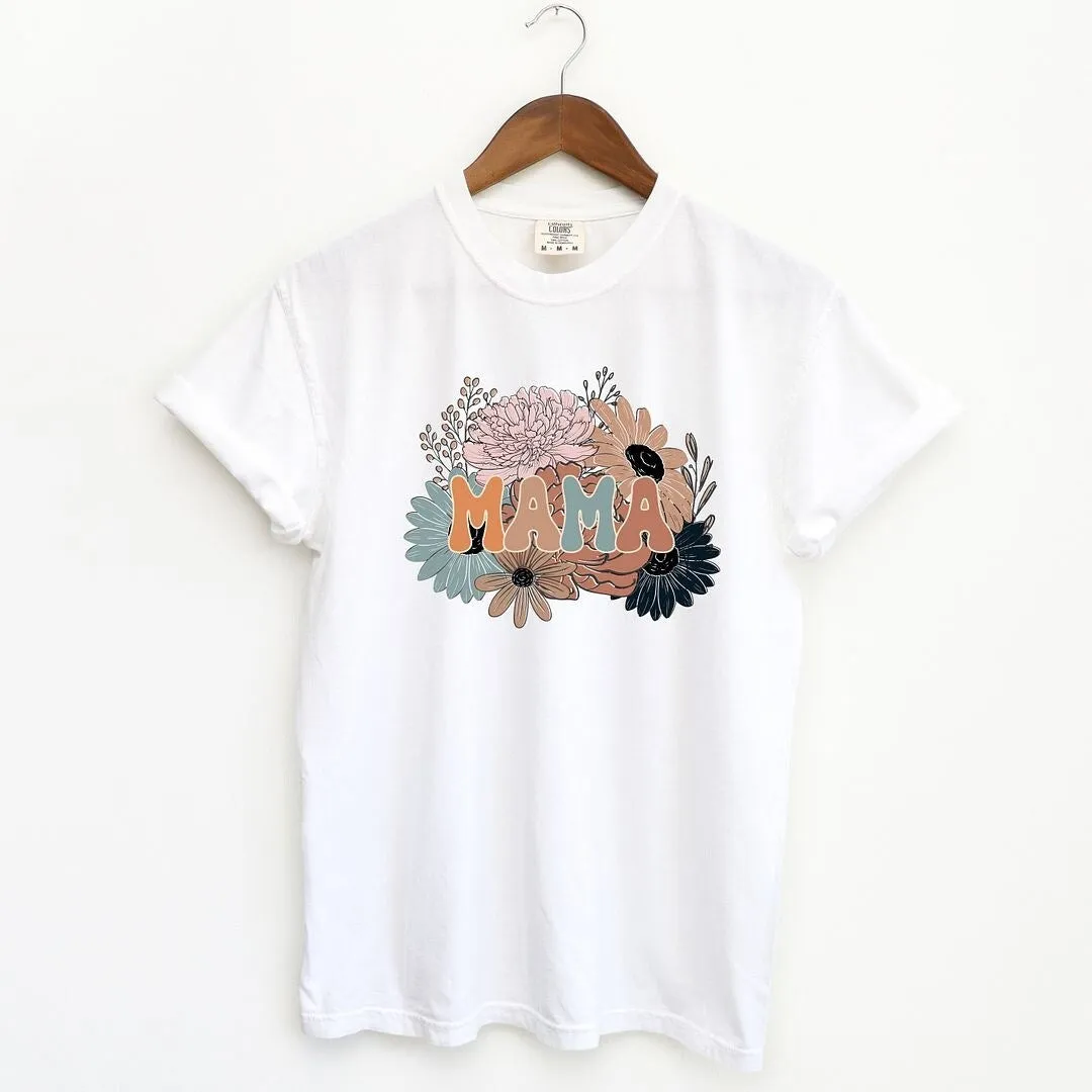 Mama Colorful Flower Bouquet Garment Dyed Tee sold by Zulily