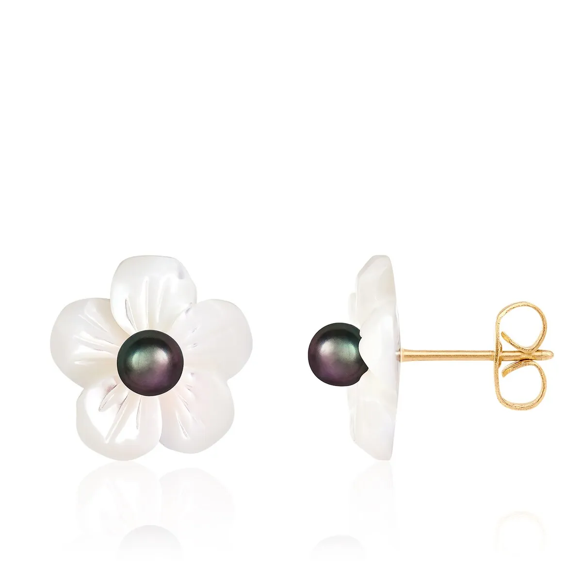 Stud Push back Earrings Pearl sold by Zulily product image thumbnail 2