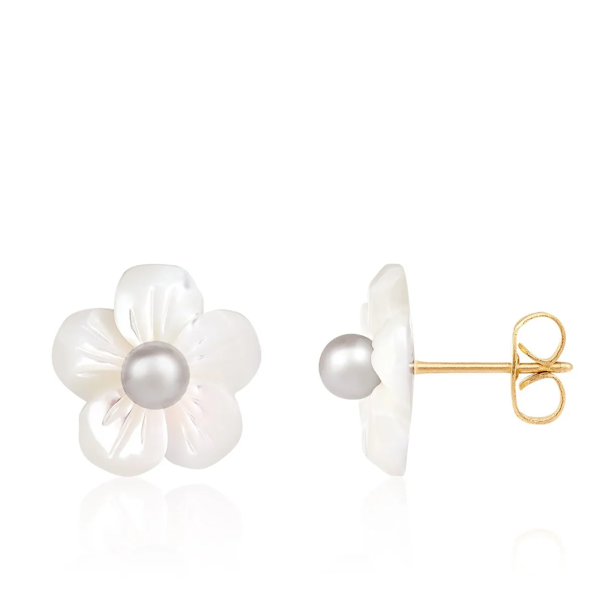 Stud Push back Earrings Pearl sold by Zulily product image thumbnail 3