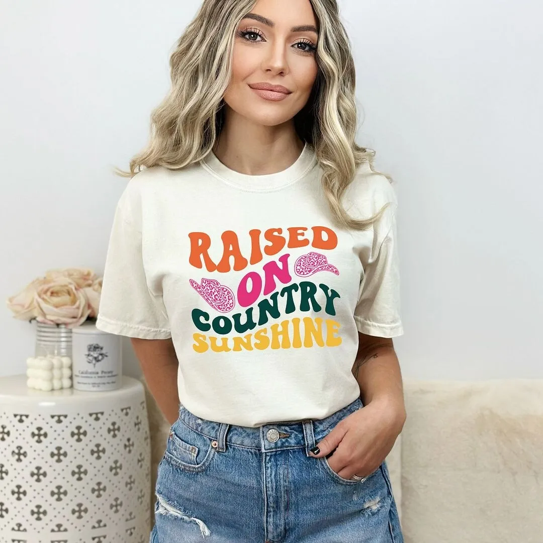 Raised On Country Sunshine Hat Garment Dyed Tee sold by Zulily product image thumbnail 3