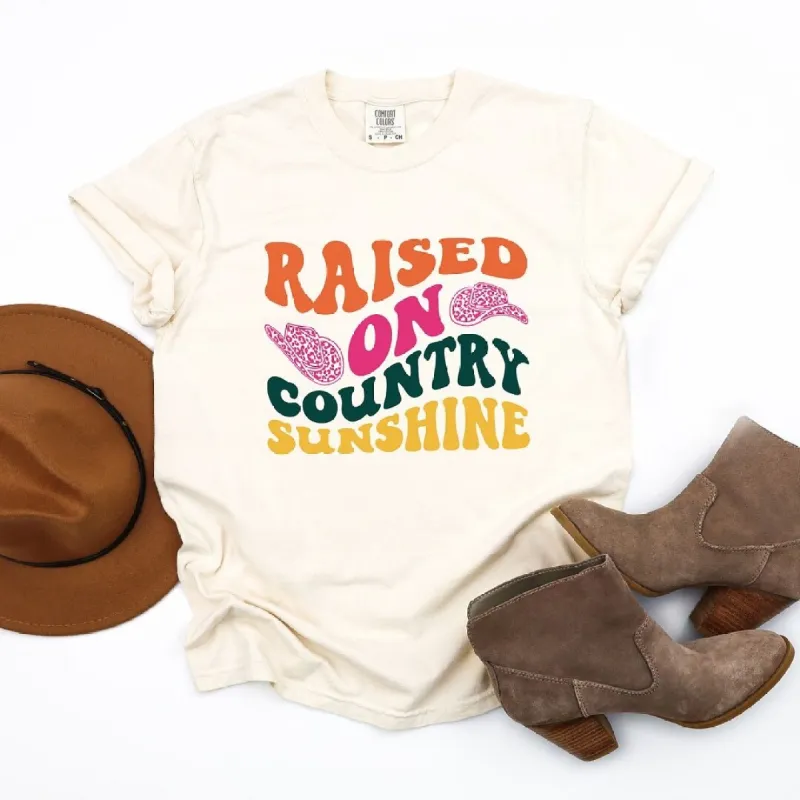 Raised On Country Sunshine Hat Garment Dyed Tee sold by Zulily