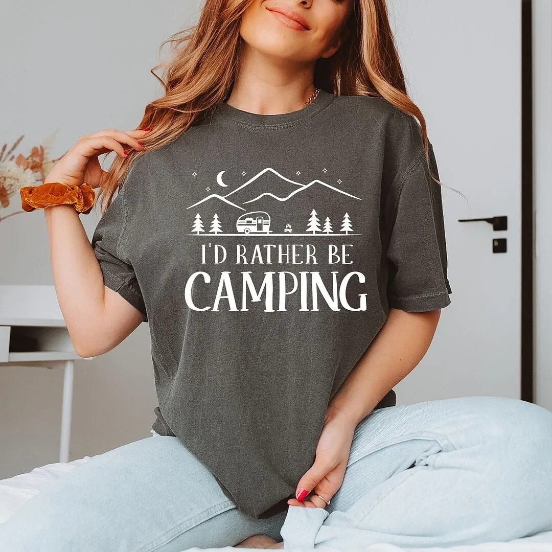 Rather Be Camping Camper Garment Dyed Tee sold by Zulily product image thumbnail 3