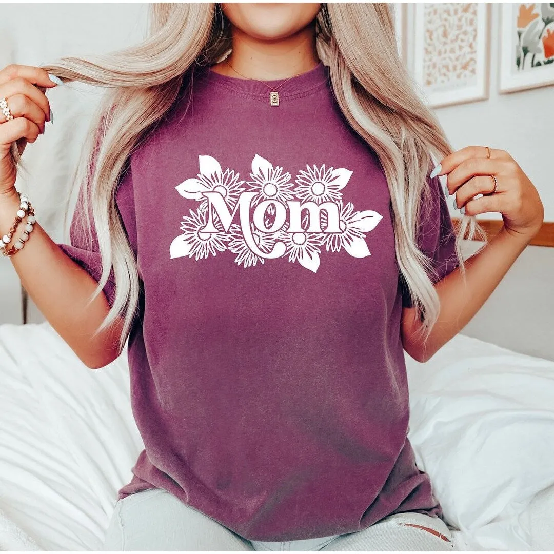 Mom Sunflowers Garment Dyed Tee sold by Zulily product image thumbnail 2