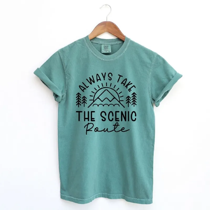 Take the Scenic Route Horizon Garment Dyed Tee sold by Zulily