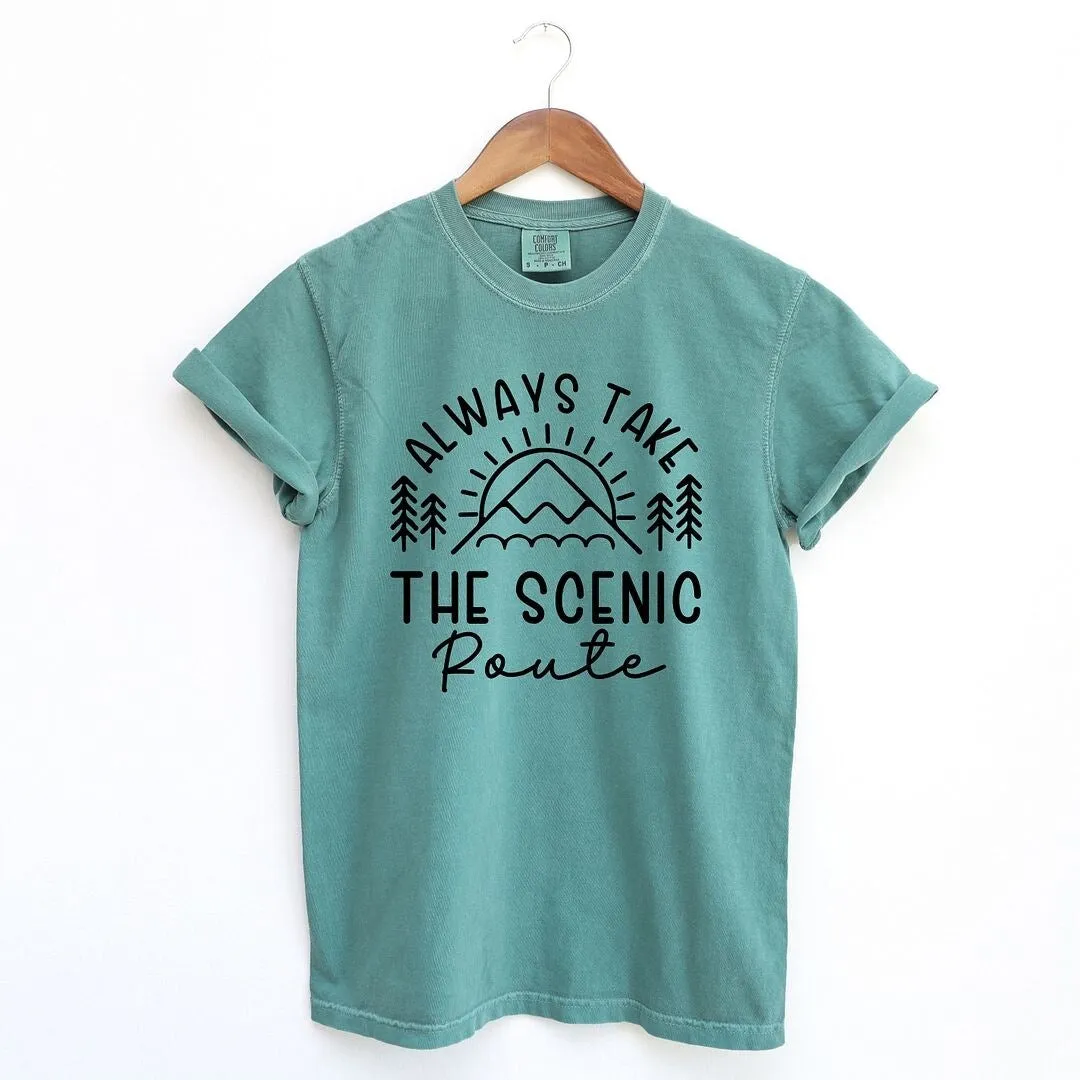 Take the Scenic Route Horizon Garment Dyed Tee sold by Zulily