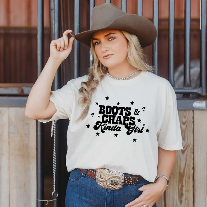 Boots and Chaps Kinda Girl Garment Dyed Tee sold by Zulily