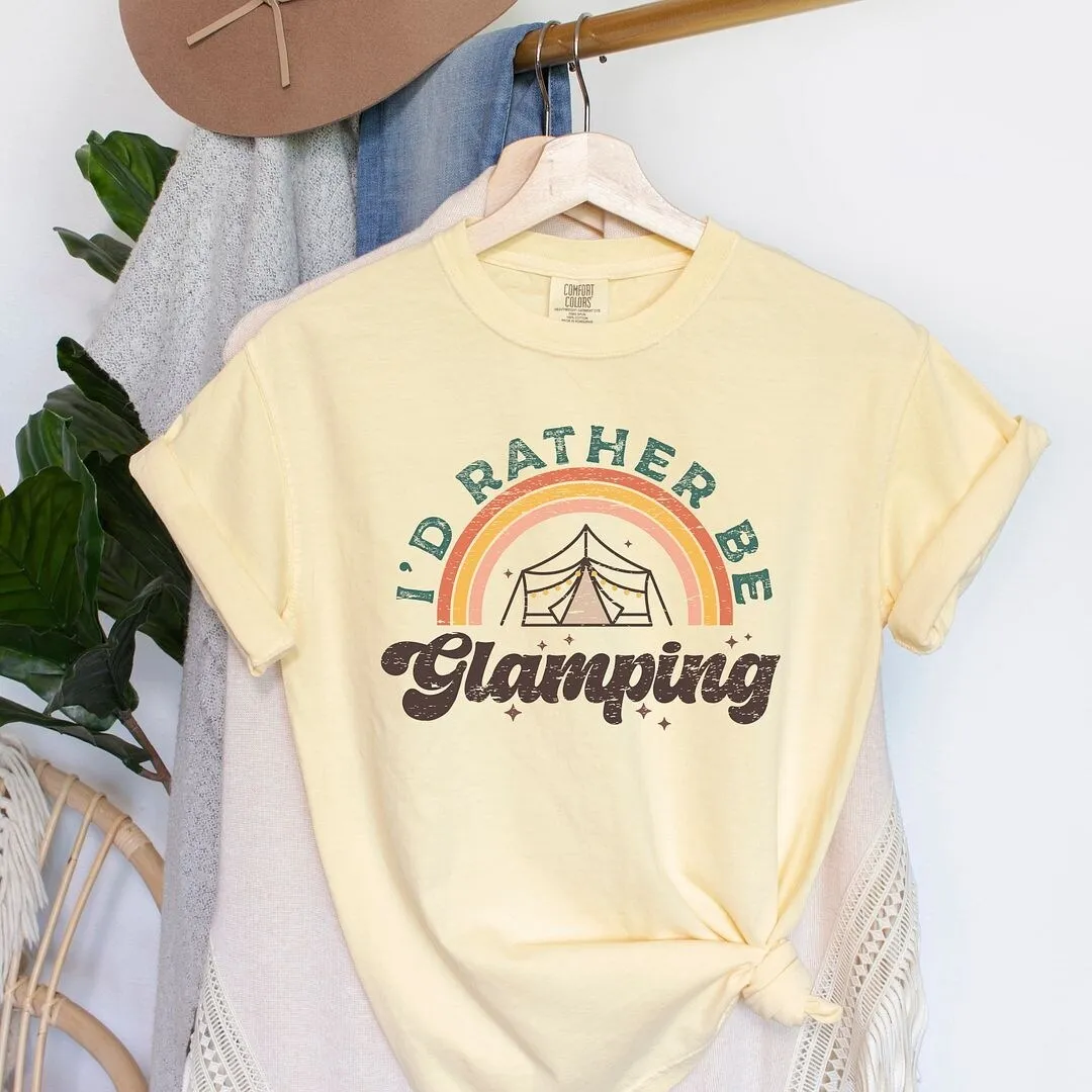 I'd Rather Be Glamping Garment Dyed Tee sold by Zulily