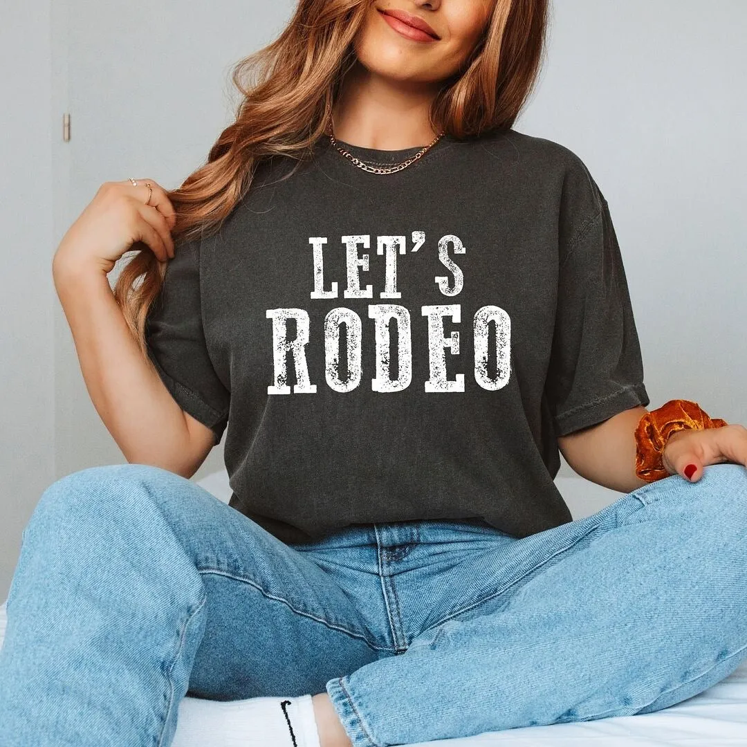Let's Rodeo Garment Dyed Tee sold by Zulily product image thumbnail 3