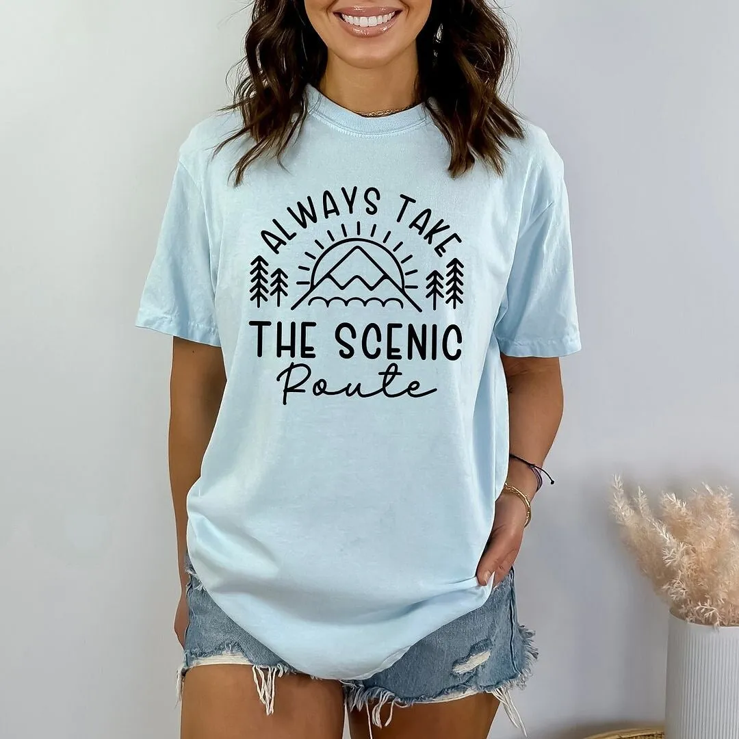 Take the Scenic Route Horizon Garment Dyed Tee sold by Zulily product image thumbnail 2