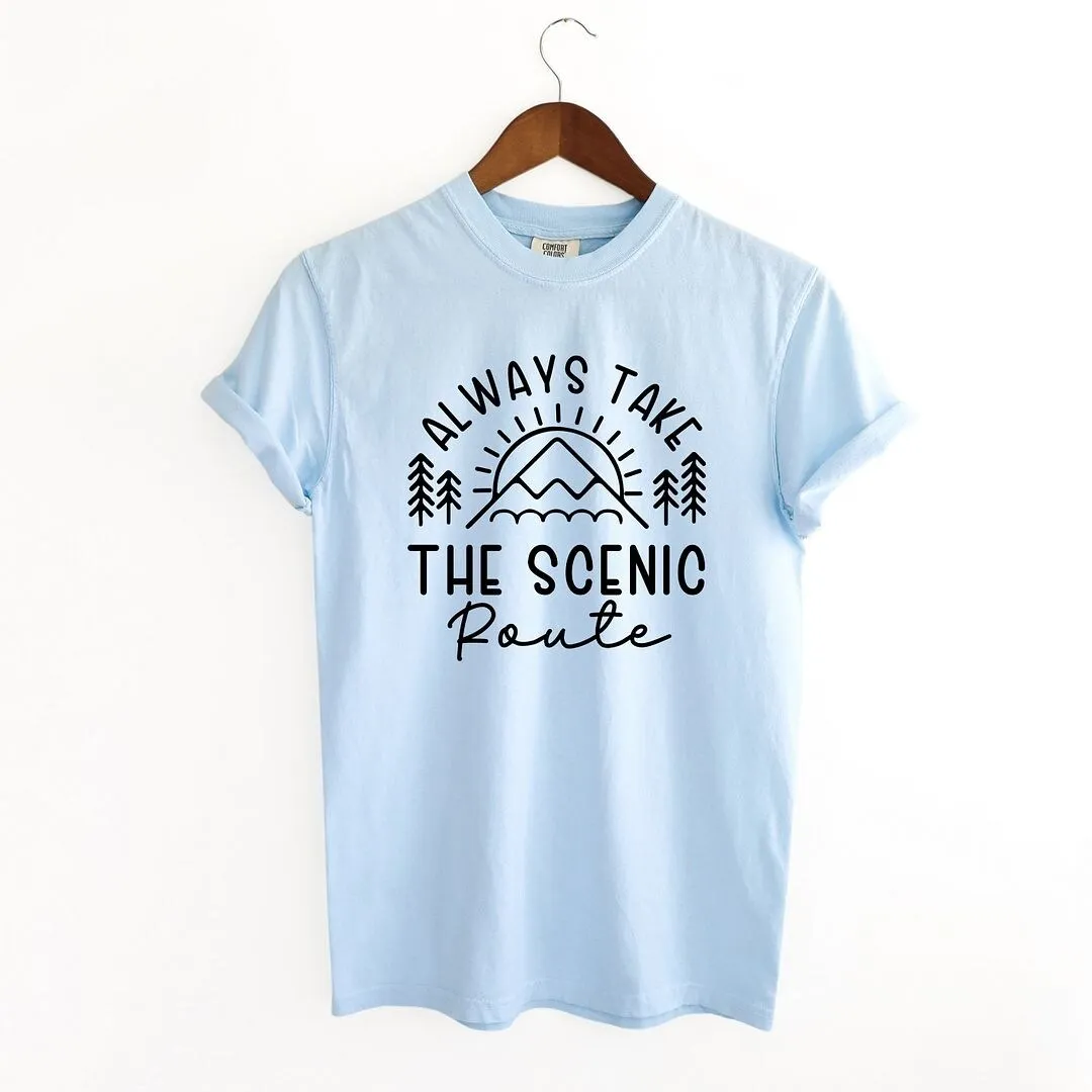Take the Scenic Route Horizon Garment Dyed Tee sold by Zulily