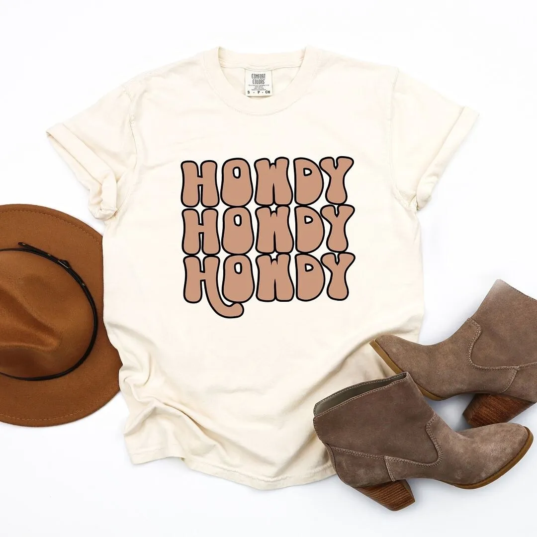 Howdy Bubble Stacked Garment Dyed Tee sold by Zulily
