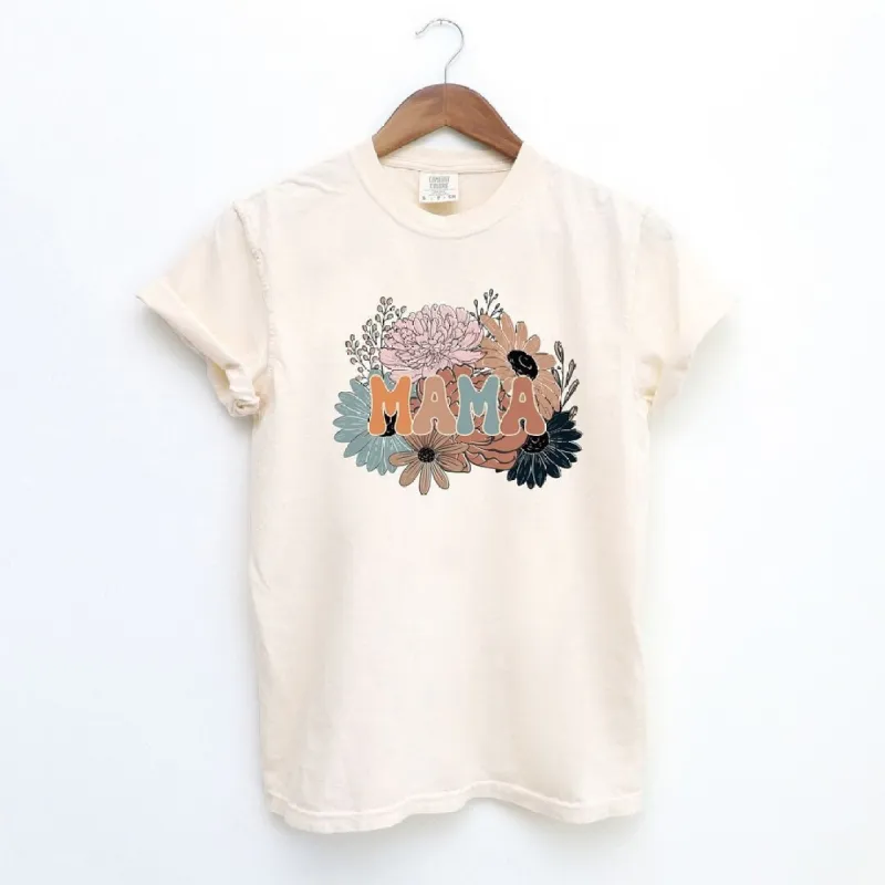 Mama Colorful Flower Bouquet Garment Dyed Tee sold by Zulily