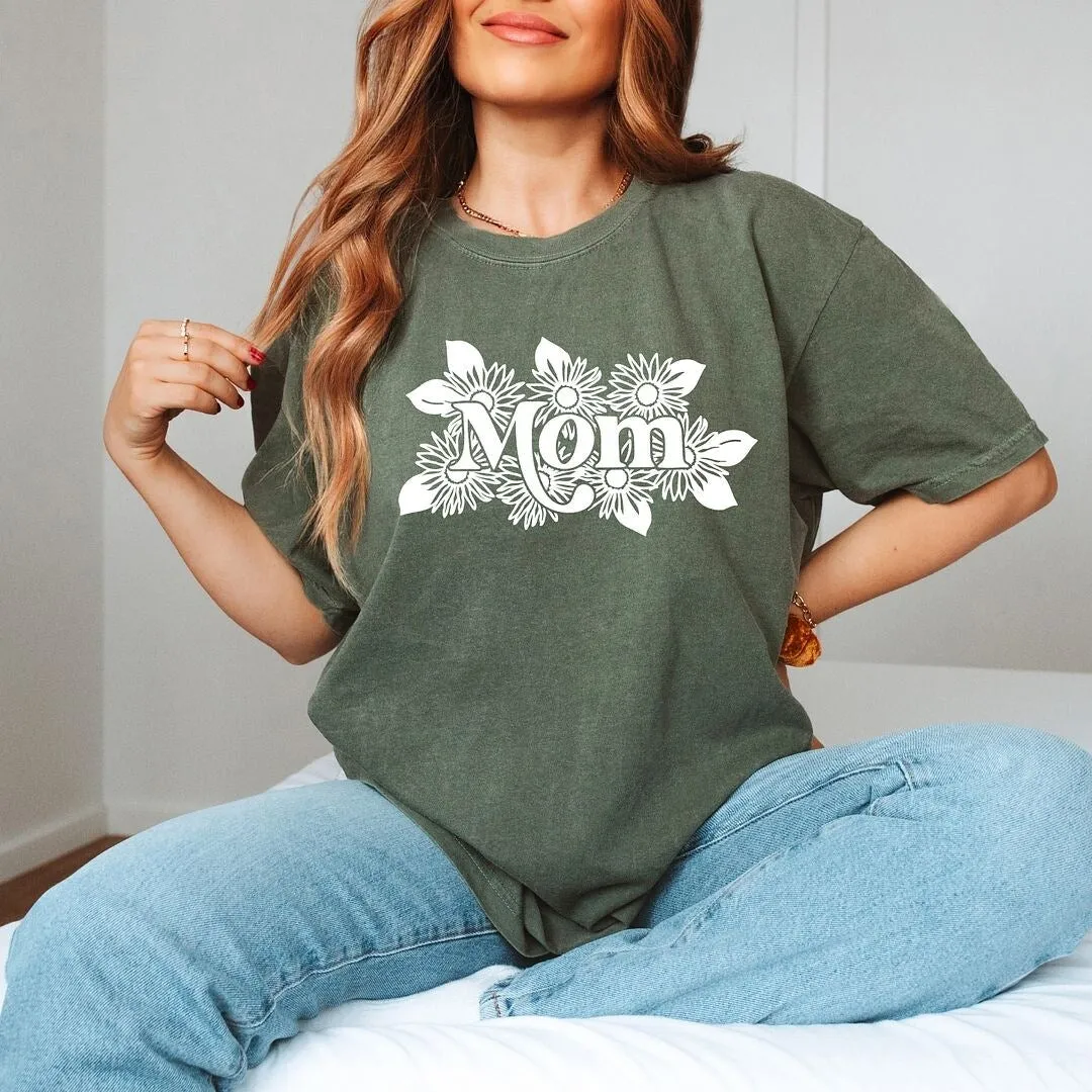 Mom Sunflowers Garment Dyed Tee sold by Zulily product image thumbnail 2