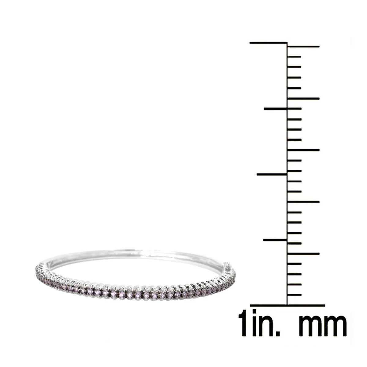 Sterling Silver Natural Amethyst Bangle Bracelet sold by Zulily product image thumbnail 3