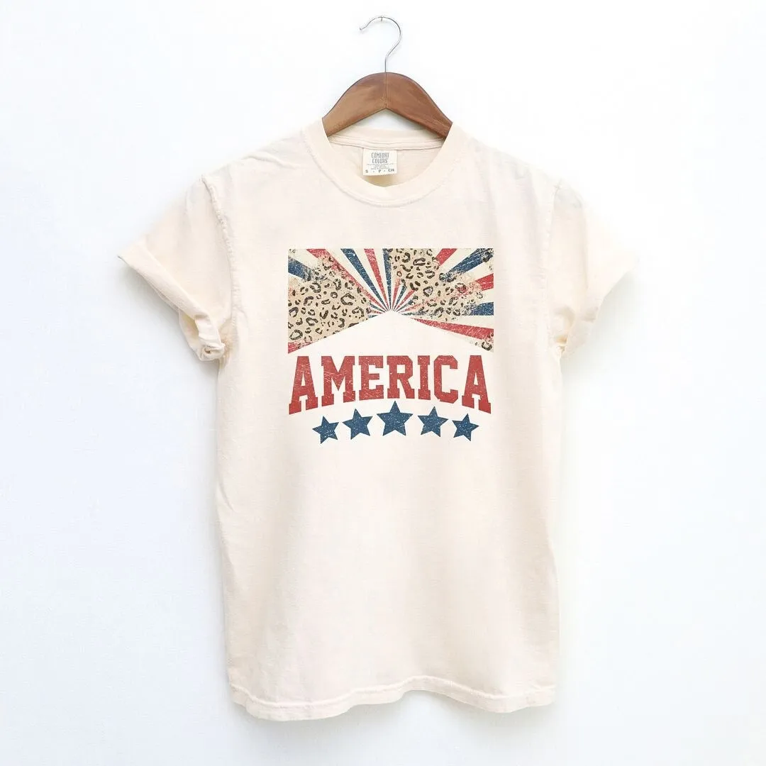America Stars Leopard Garment Dyed Tee sold by Zulily
