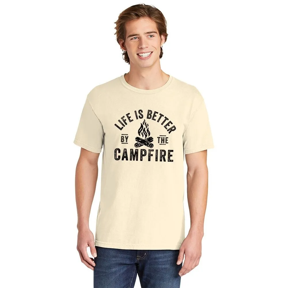 Life is Better by the Campfire (Men's) Garment Dyed Tee sold by Zulily product image thumbnail 2