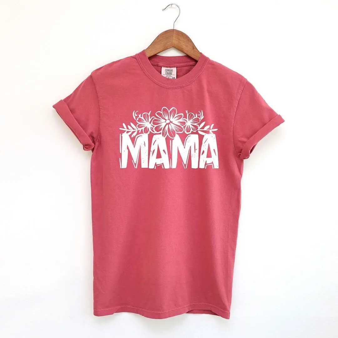 Mama Topped with Flowers Garment Dyed Tee sold by Zulily