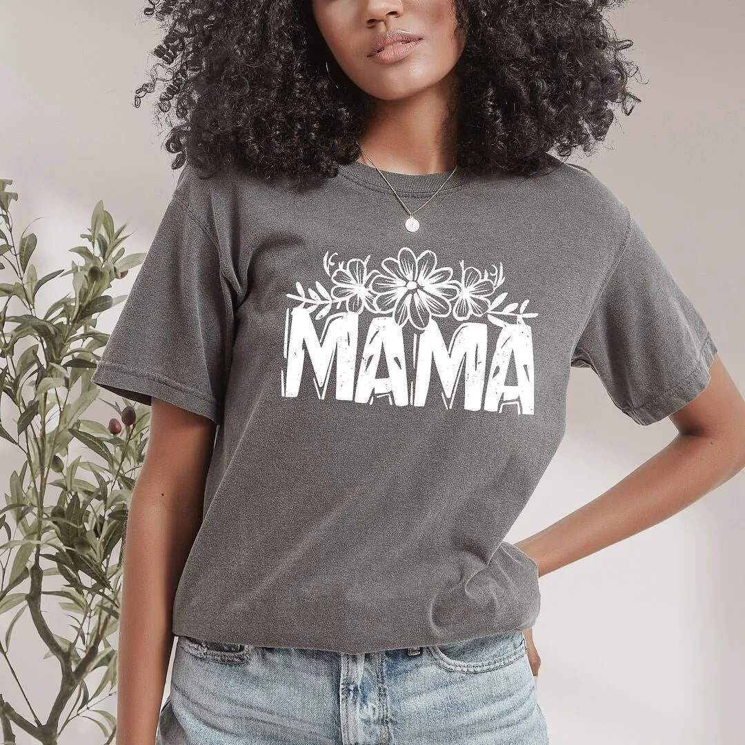 Mama Topped with Flowers Garment Dyed Tee sold by Zulily product image thumbnail 3