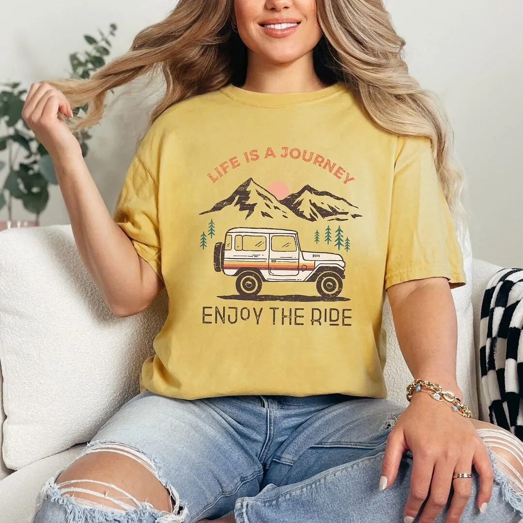 Life Is A Journey Garment Dyed Tee sold by Zulily product image thumbnail 2