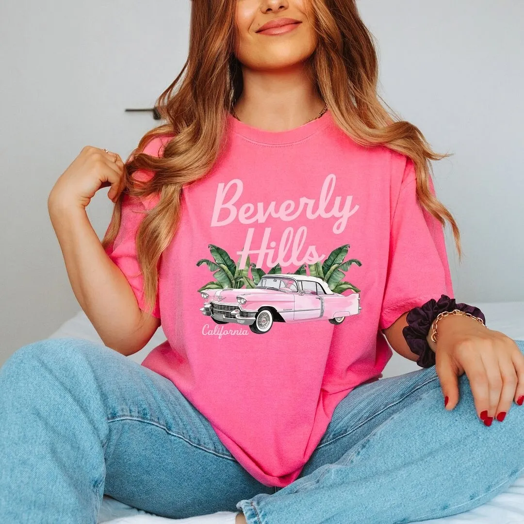 Beverly Hills Retro Car Garment Dyed Tee sold by Zulily product image thumbnail 2