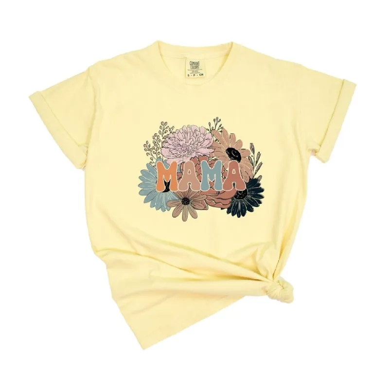Mama Colorful Flower Bouquet Garment Dyed Tee sold by Zulily