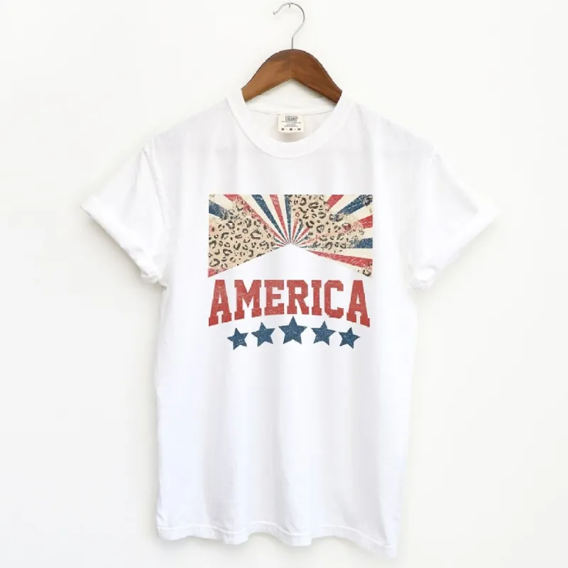 America Stars Leopard Garment Dyed Tee made by Zulily