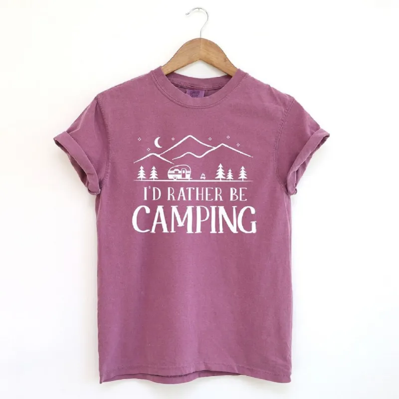 Rather Be Camping Camper Garment Dyed Tee sold by Zulily