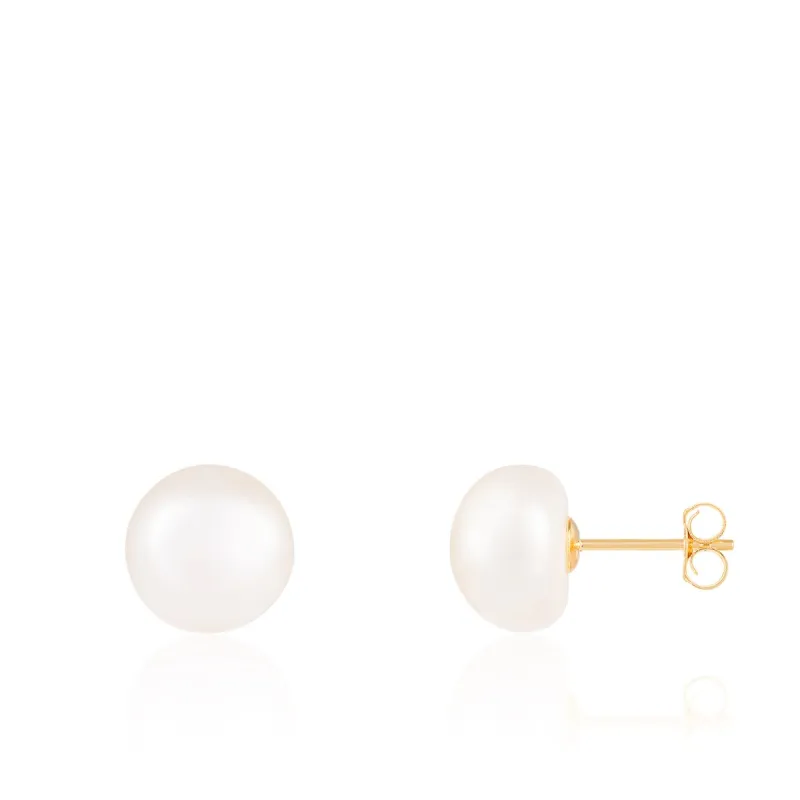 Stud Push back Earrings Pearl sold by Zulily