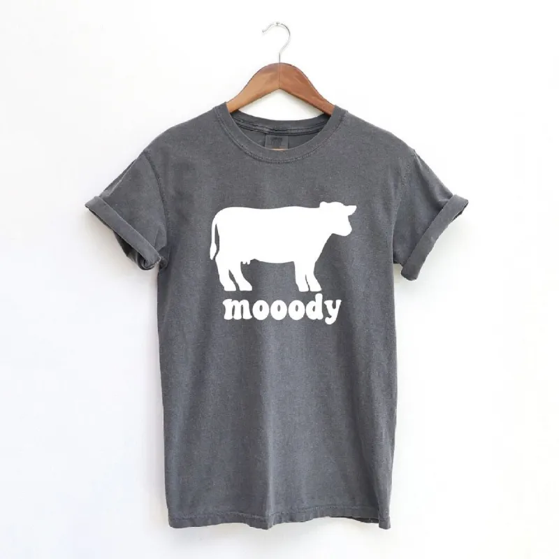 Moody Cow Garment Dyed Tee sold by Zulily