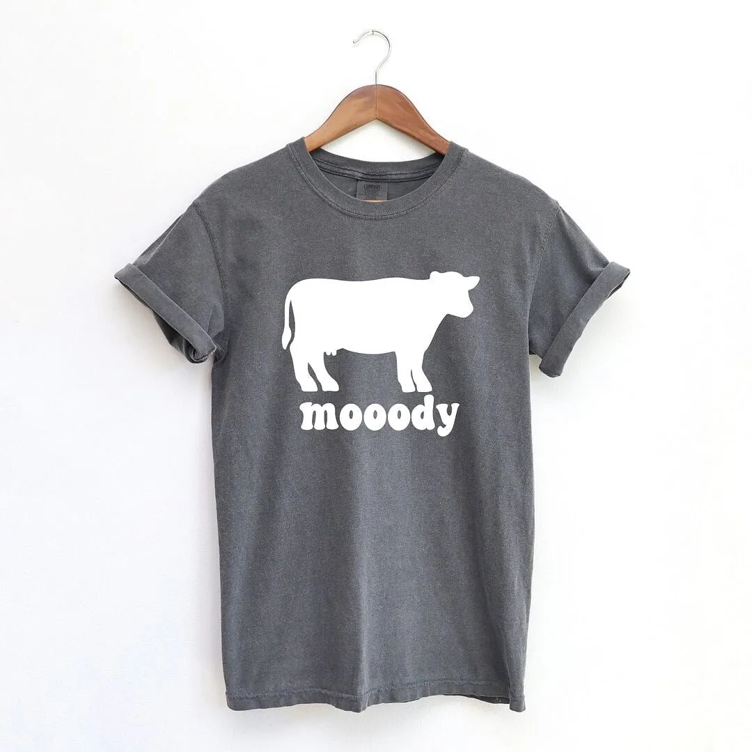 Moody Cow Garment Dyed Tee sold by Zulily