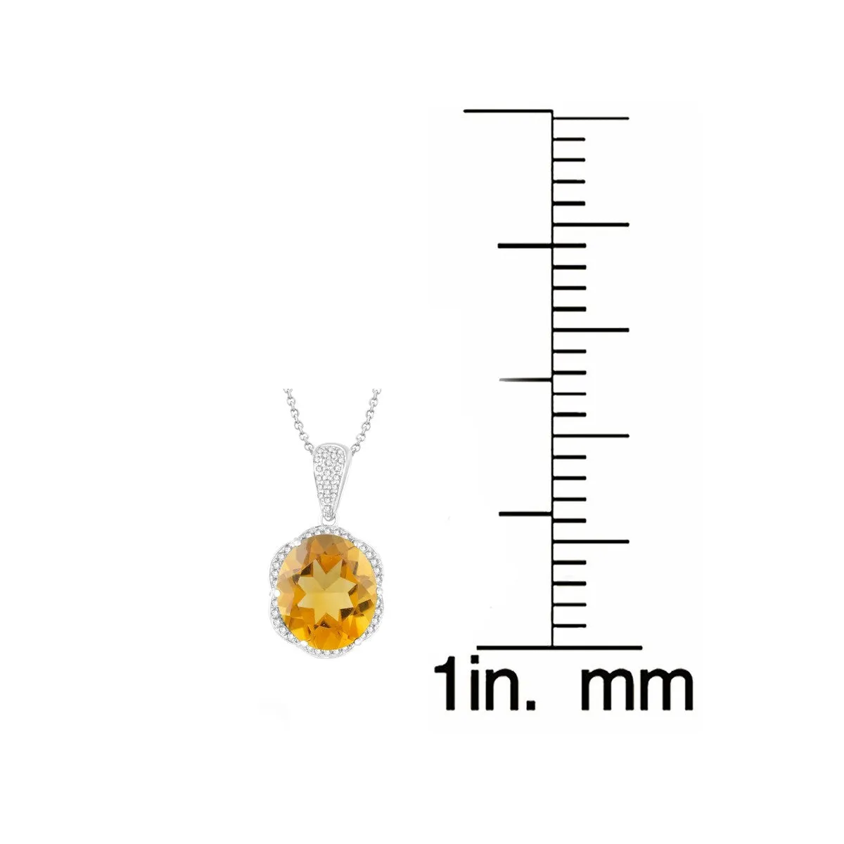 Sterling Silver 8.60CT Natural Citrine and White Topaz Flower Pendant sold by Zulily product image thumbnail 3