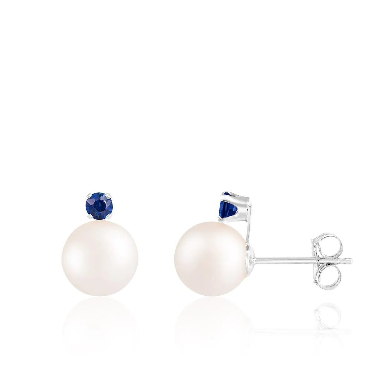 Stud Push back Earrings Pearl sold by Zulily