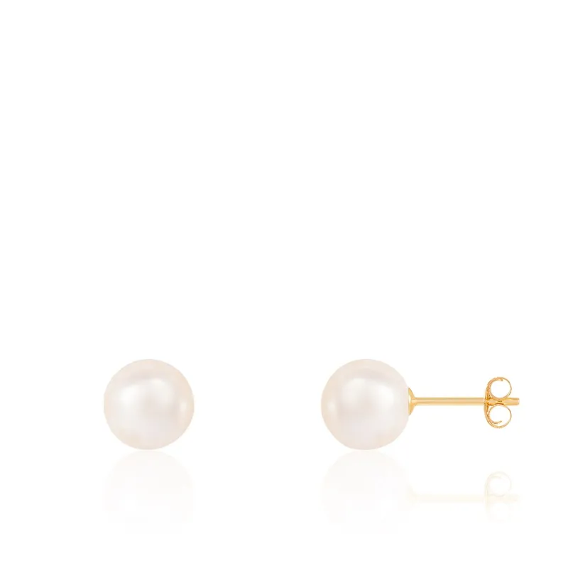 Stud Push back Earrings Pearl sold by Zulily